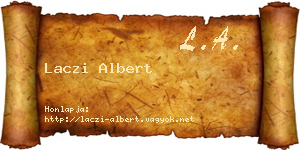 Laczi Albert névjegykártya