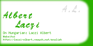 albert laczi business card